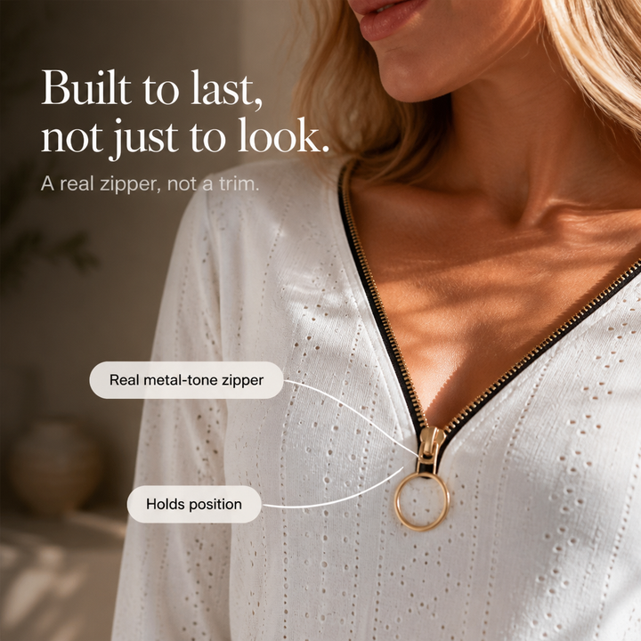 Wearbella – Top z dzianiny z zamkiem na szyi