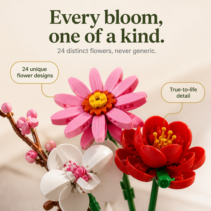 Advent Bloom – 24-dniowy kalendarz adwentowy z kwiatami do budowania