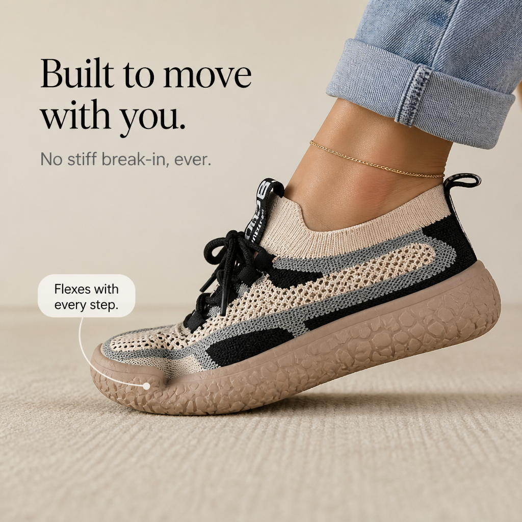 Vivelyn – Sneakersy z dzianinowym wierzchem i amortyzowaną podeszwą