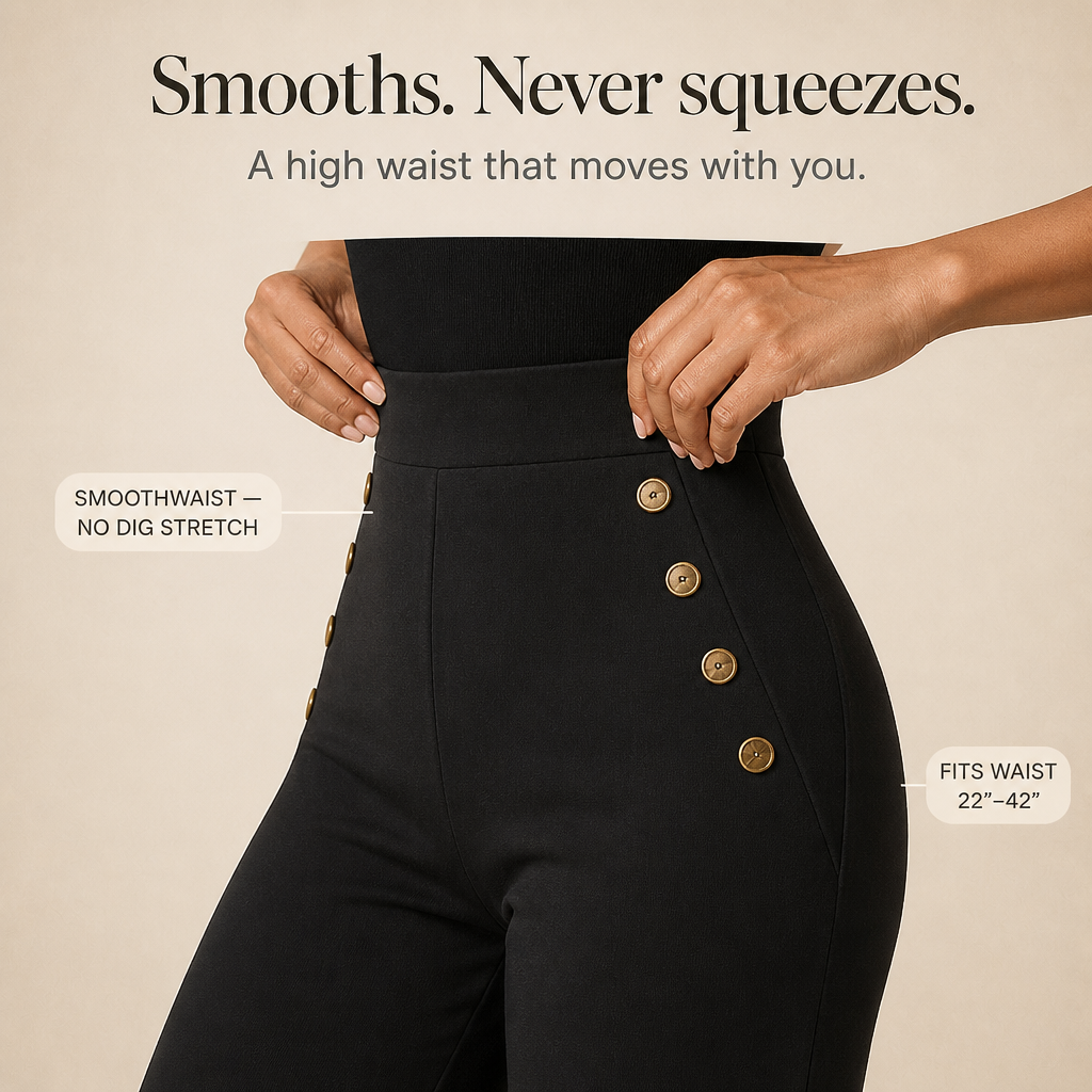 Smoothwaist – Spodnie z szerokimi nogawkami z ukrytymi panelami