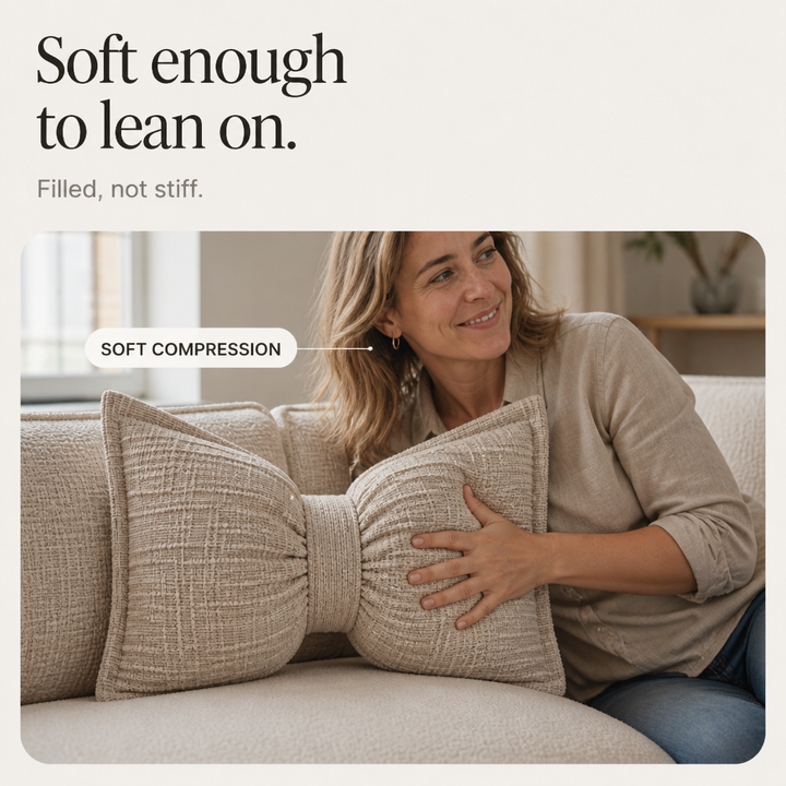 Bowsoft – Poduszka w Kształcie Kokardy z Chenille