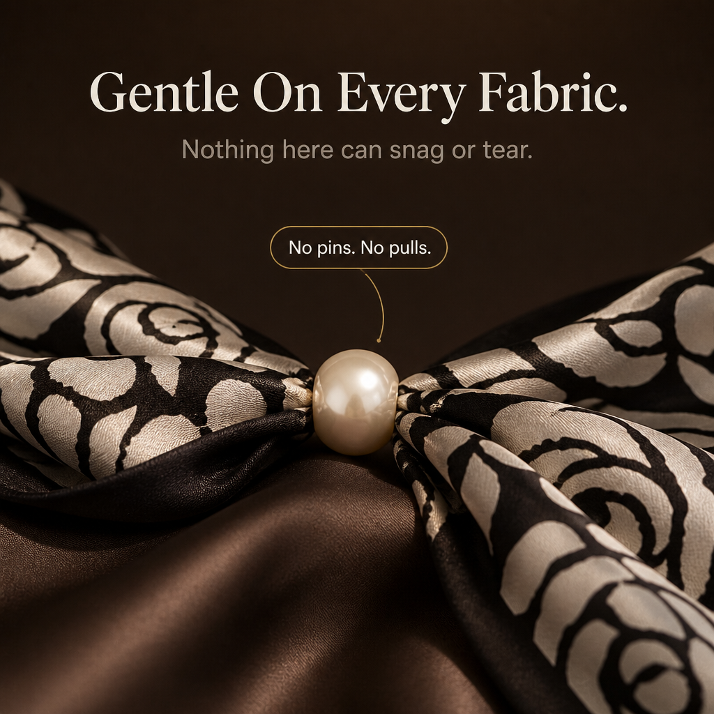 Pearluxe – Zapięcie do szalika z imitacją pereł