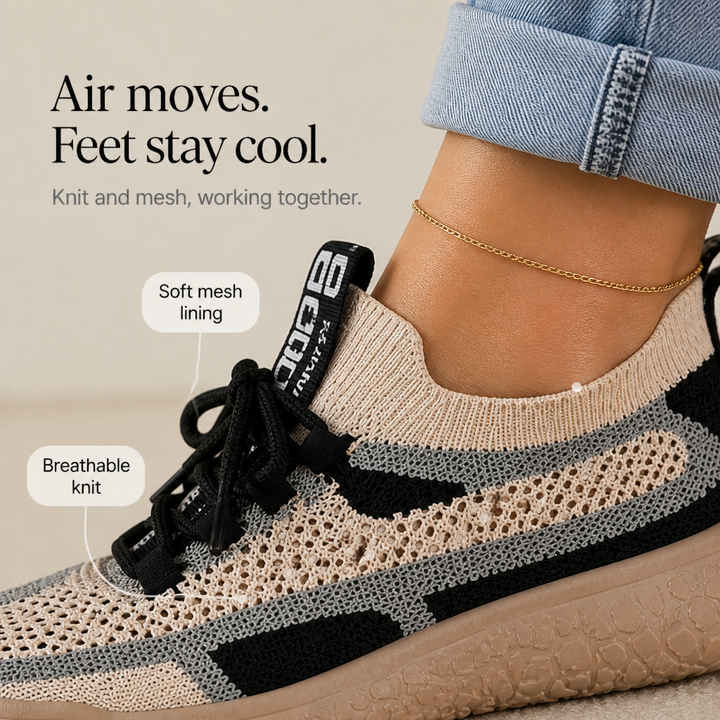 Vivelyn – Sneakersy z dzianinowym wierzchem i amortyzowaną podeszwą