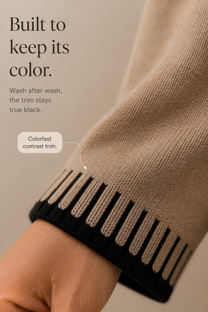Linewear – Zestaw kardiganu i spodni z kontrastowym wykończeniem