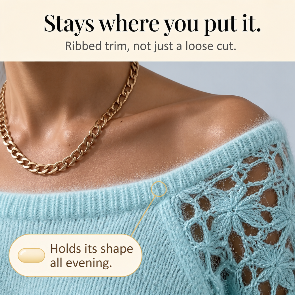 Wearbella – Sweter w koronkowym stylu, który wygląda elegancko, a nie zwyczajnie