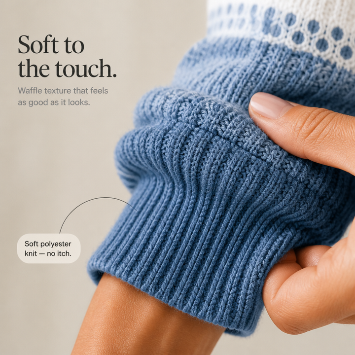 Waffleton – Sweter Henley w Warstwach z Blokiem Kolorów