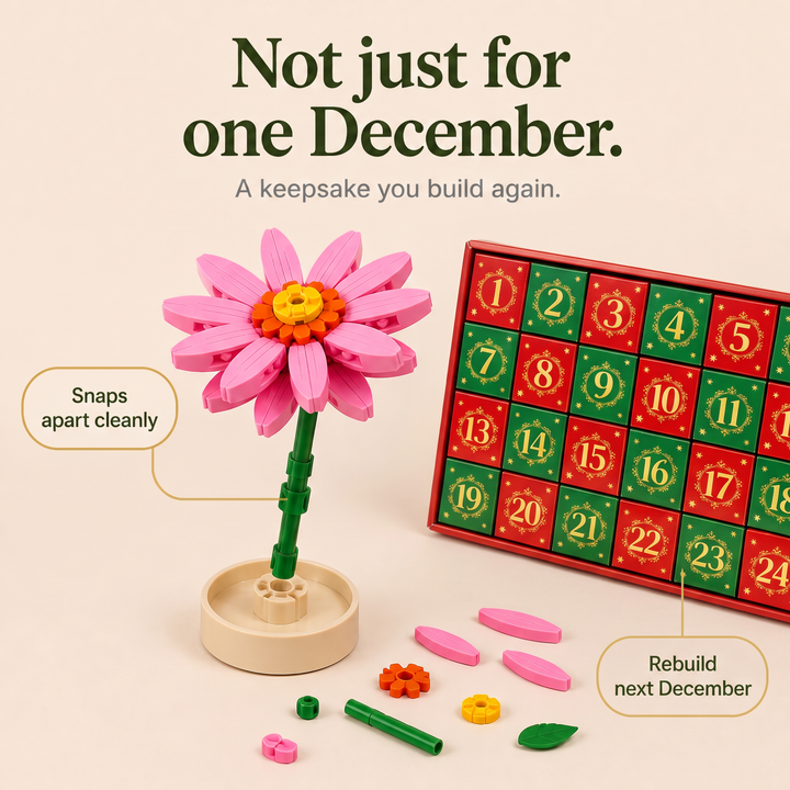 Advent Bloom – 24-dniowy kalendarz adwentowy z kwiatami do budowania