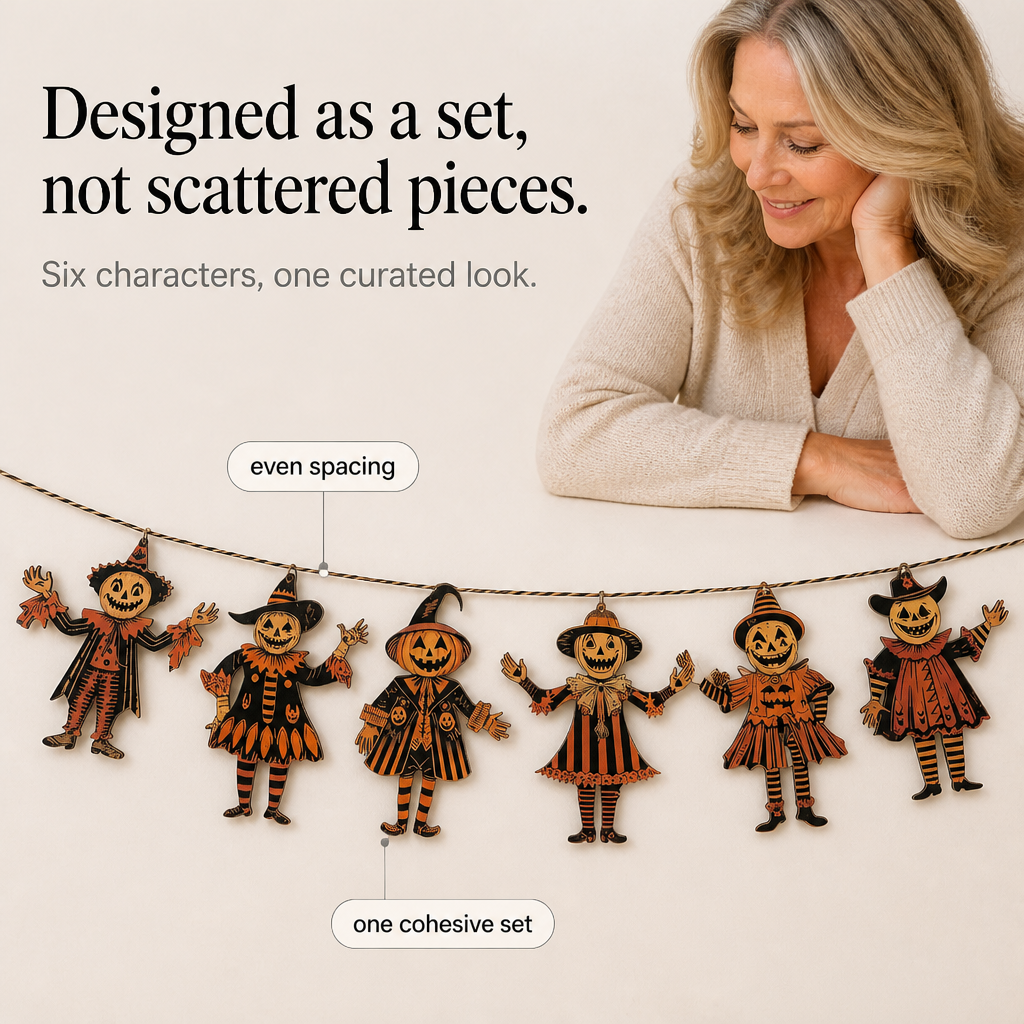 Mayfield Manor – Wodoodporny Drewniany Baner z Postacią Dyni
