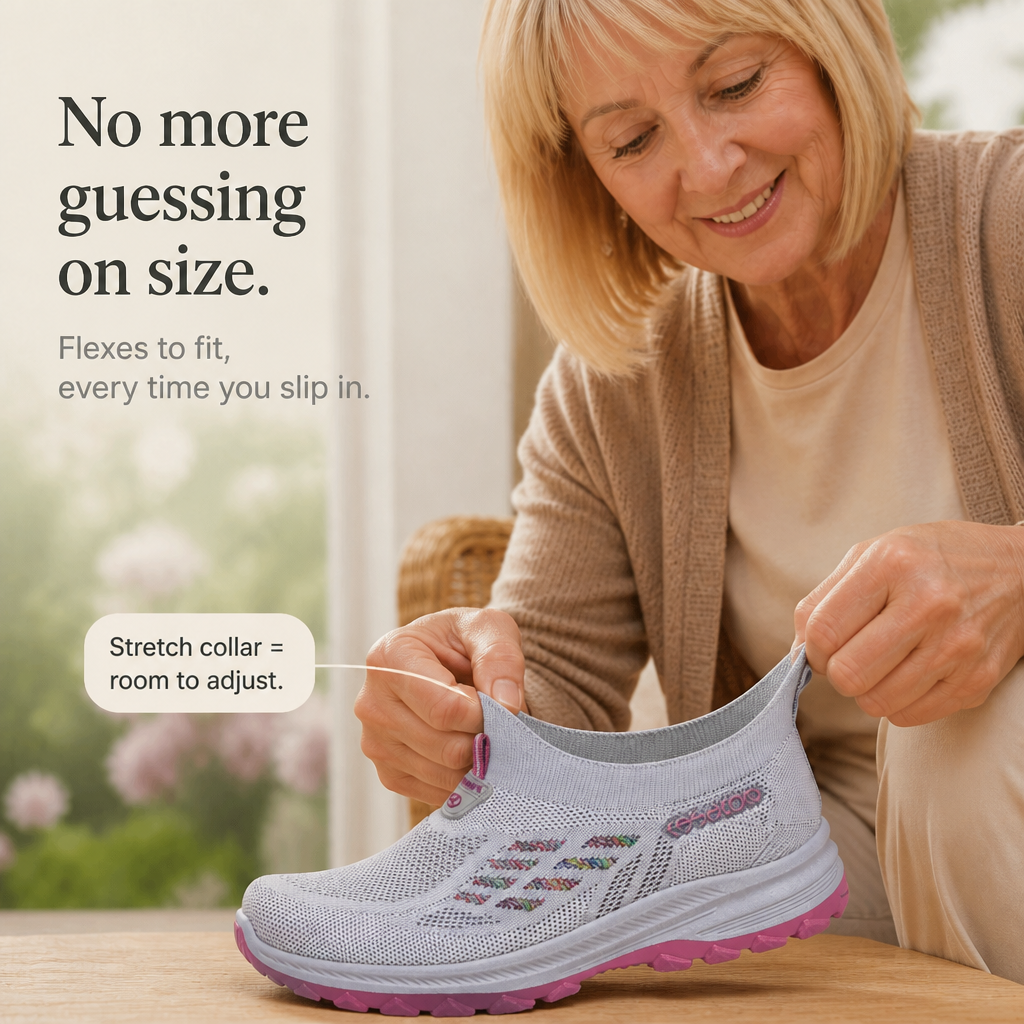 Flexwell – Elastyczne Sneakersy Slip-On w Szerokim Rozmiarze