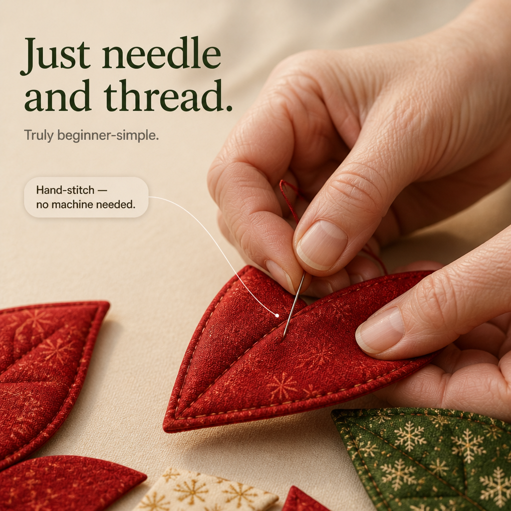 Zestaw do szycia Stitchmas Bow – Zrób to sam Zestaw do szycia ozdoby Mikołaja