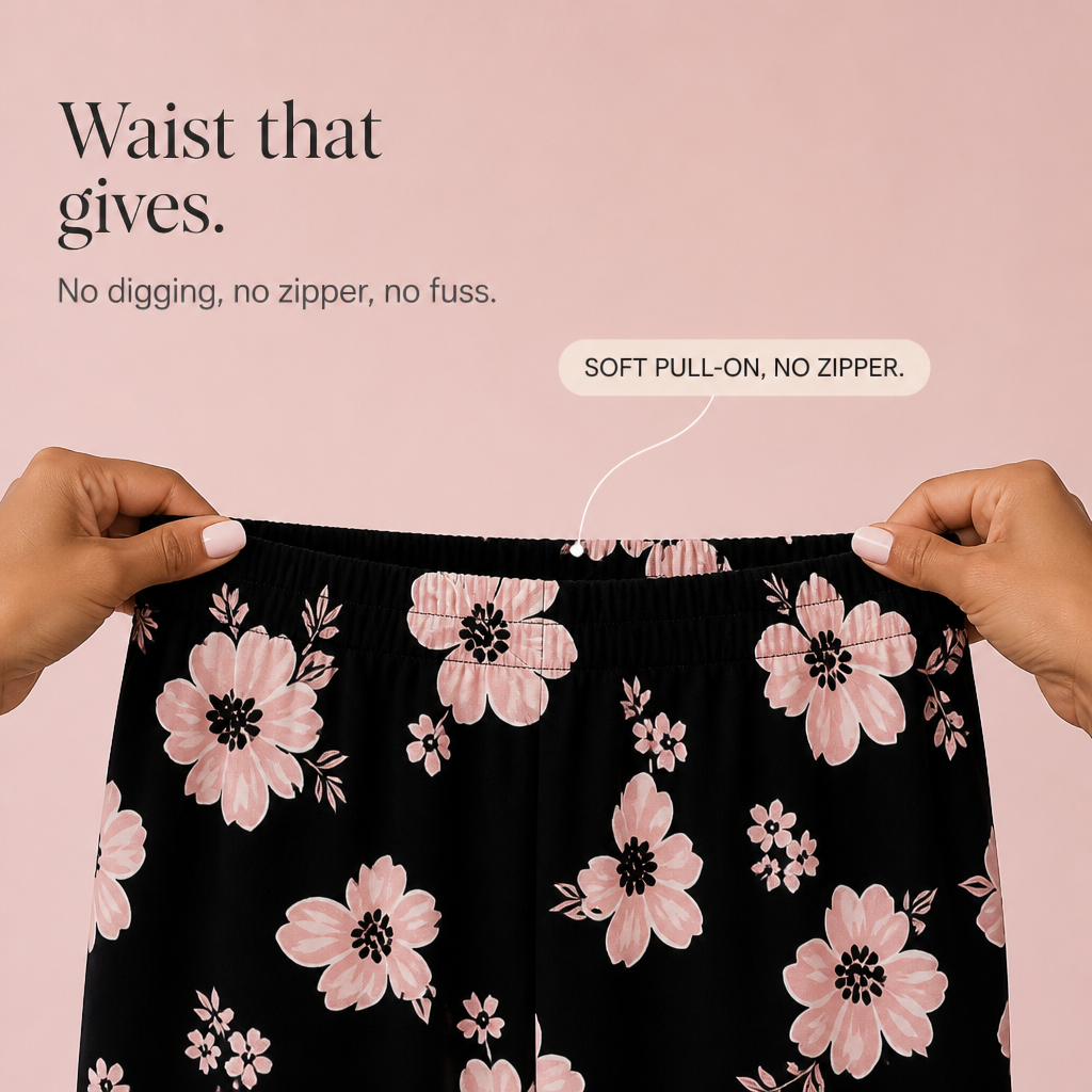 Wearbella – Dwuwarstwowy Luźny Top i Kwiatowy Zestaw z Szerokimi Nogawkami