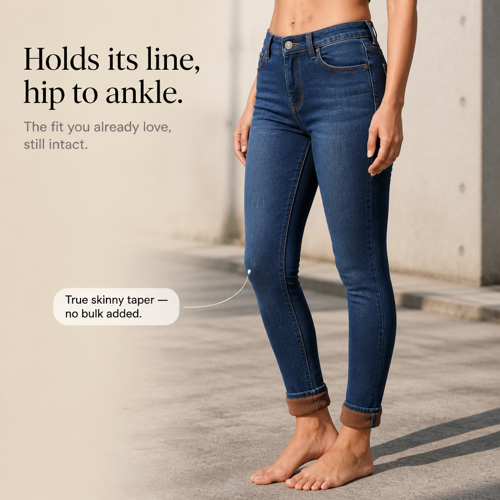 Thermabelle – Dżinsy skinny z pluszowym wykończeniem