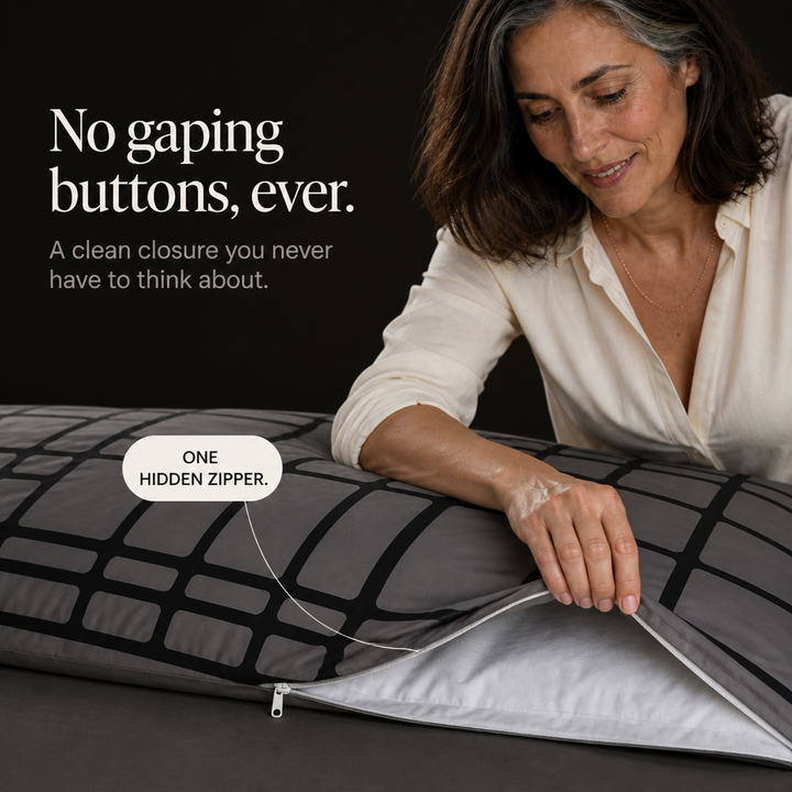 Linevue – Zestaw poszewek na kołdrę z zamkiem błyskawicznym w geometryczny wzór