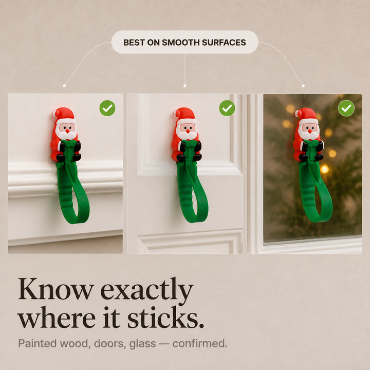 Santa Snaps – Klejące haczyki w kształcie Świętego Mikołaja