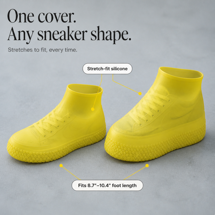 Drysole – Bezszwowe, elastyczne, silikonowe pokrowce na buty wodoodporne