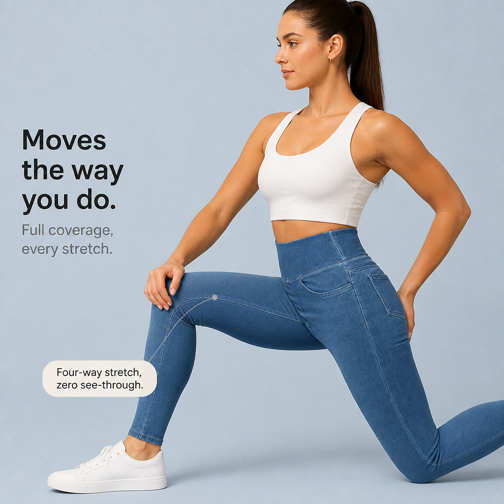 Wearbella – Jegginsy z wysokim stanem w stylu dżinsowym