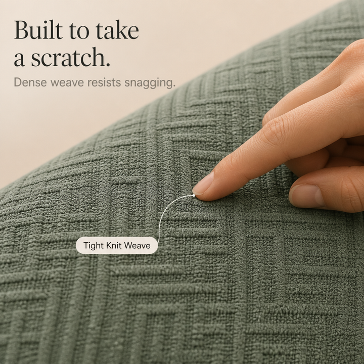 Snugfit – Teksturowana narzuta na sofę z tkaniny jacquard, antypoślizgowa