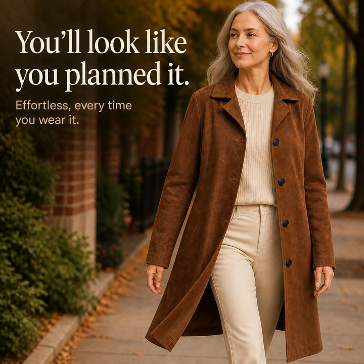 Draperie – Suede Trench, Który Porusza Się Razem z Tobą, a Nie Wokół Ciebie