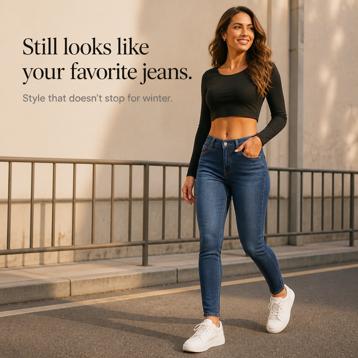 Thermabelle – Dżinsy skinny z pluszowym wykończeniem