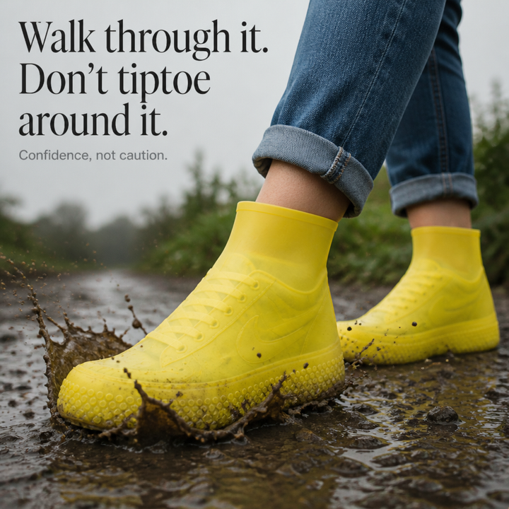 Drysole – Bezszwowe, elastyczne, silikonowe pokrowce na buty wodoodporne