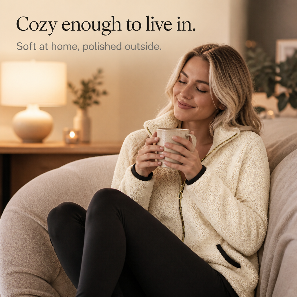 Cozyline – Kurtka z podwójnej warstwy z wyglądem polaru
