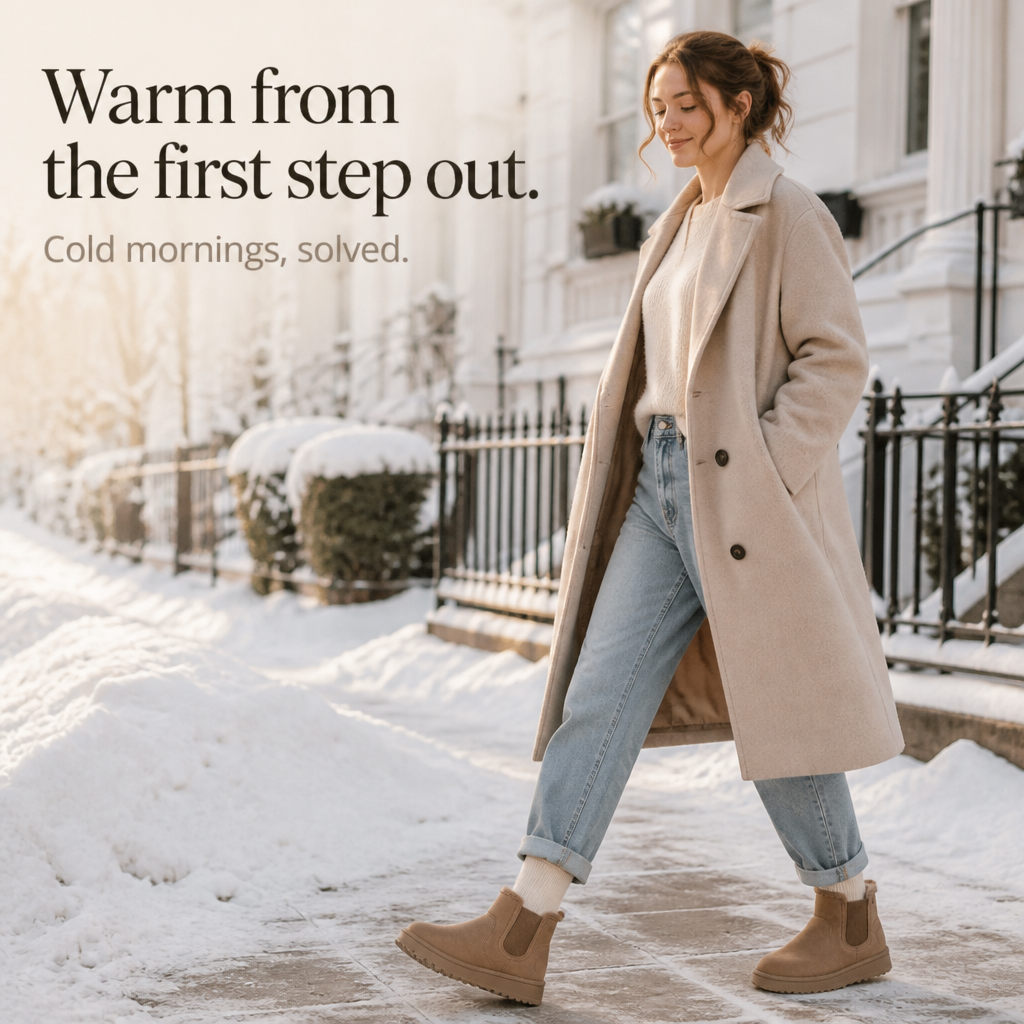 Cozywalk – Zimowe Buty Slip-On z Futrem