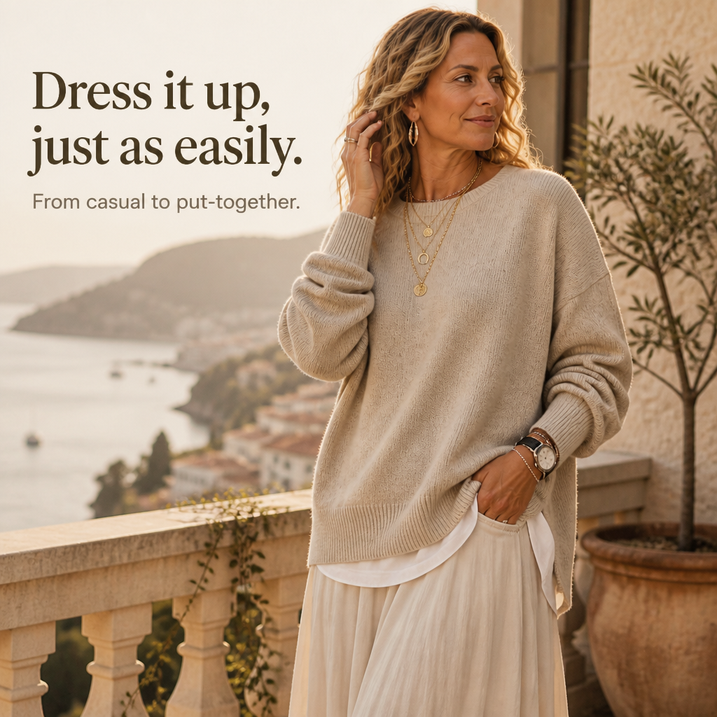 Wearbella – Sweter z opadającymi ramionami i lampionowymi rękawami