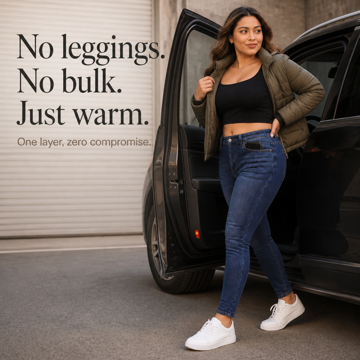 Plushden – Dżinsy Skinny z Fleecką w Środku