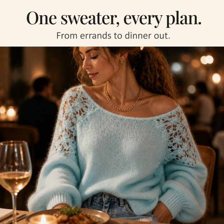 Wearbella – Sweter w koronkowym stylu, który wygląda elegancko, a nie zwyczajnie