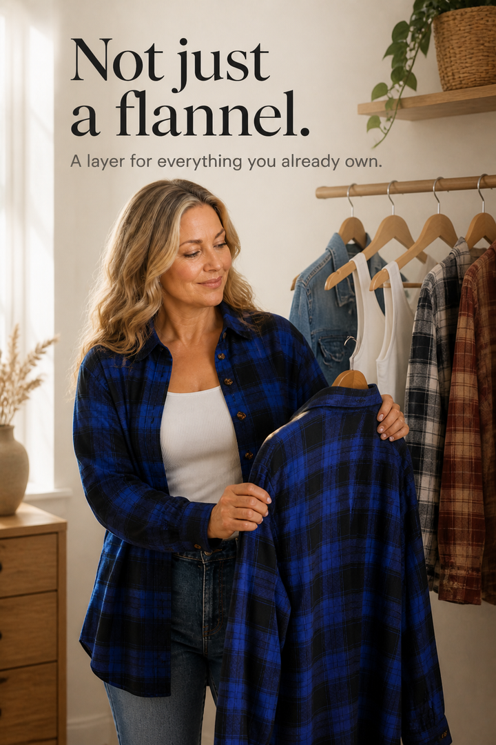Overshirt &amp; Co – Oversized Koszula Flanelowa w Kratę Buffalo