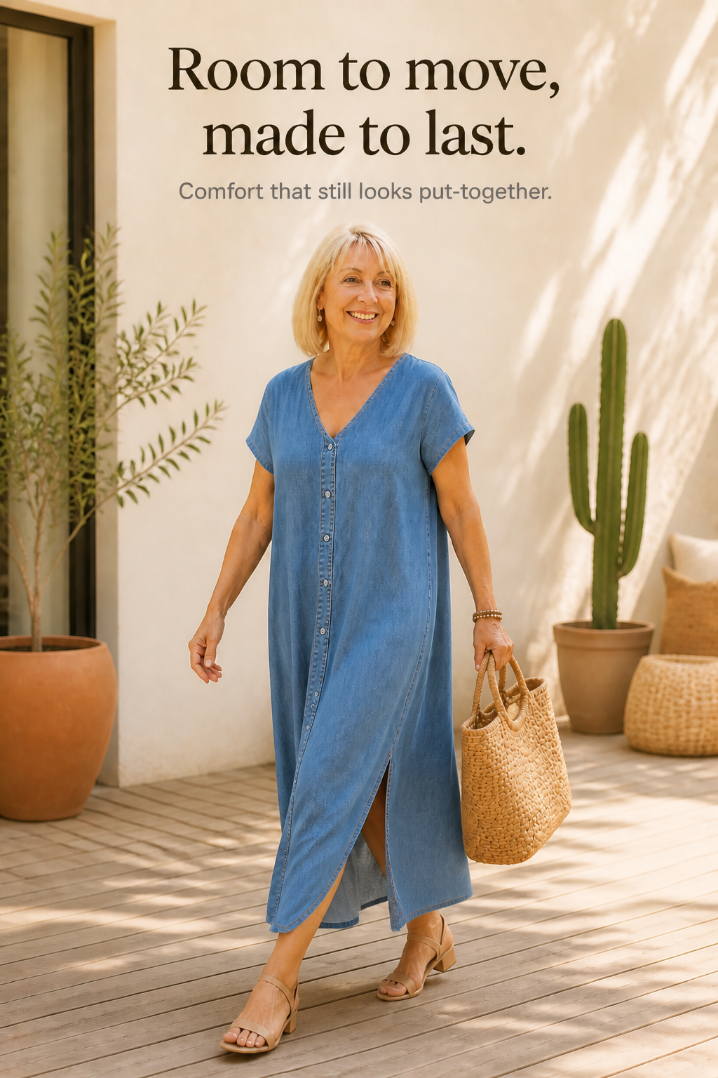 Wearbella – Oversize Sukienka Koszulowa w Stylu Denim