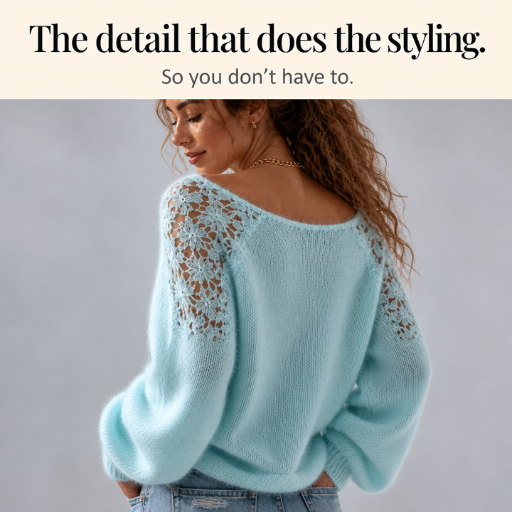 Wearbella – Sweter w koronkowym stylu, który wygląda elegancko, a nie zwyczajnie