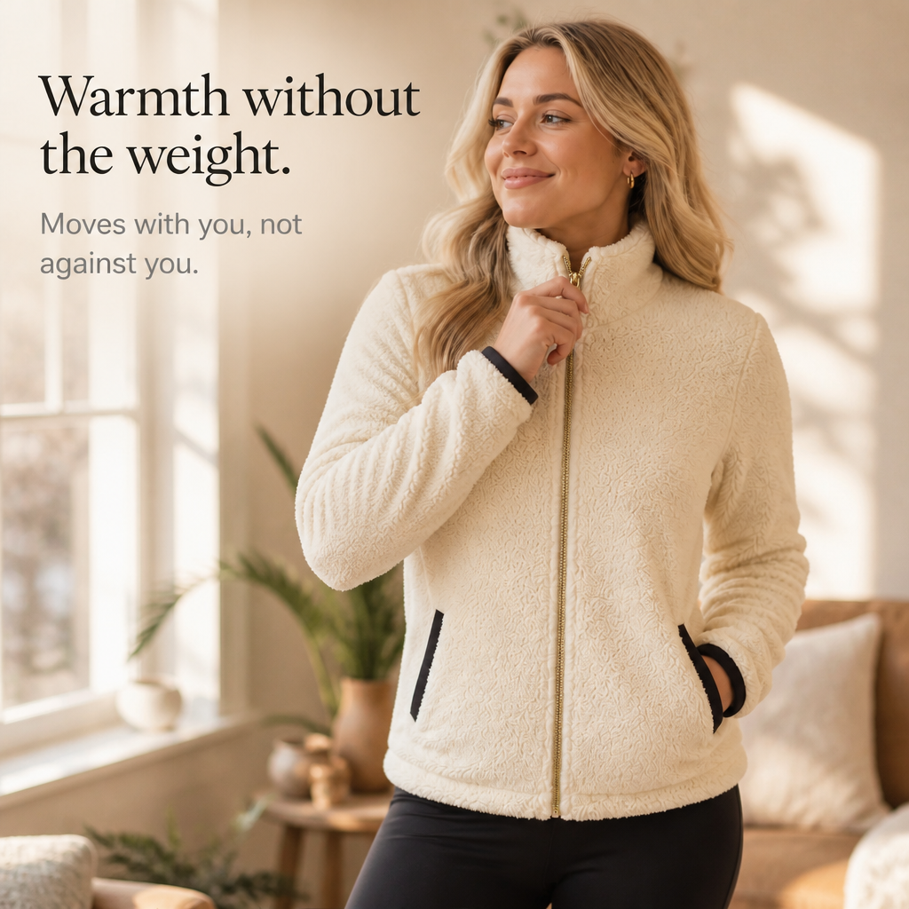 Cozyline – Kurtka z podwójnej warstwy z wyglądem polaru