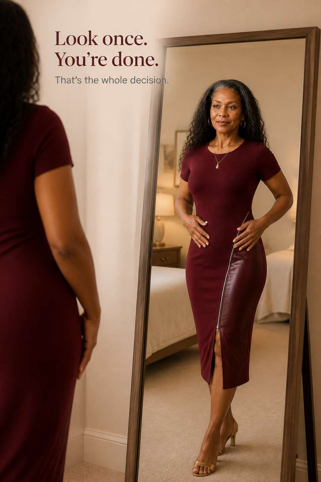Sixpm – Sukienka bodycon z diagonalnym zamkiem i panelami z PU