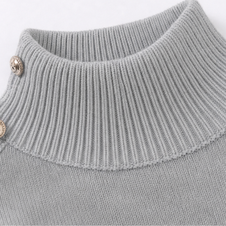 Marlowe – Sweter z wykończeniem na złote guziki w rozmiarze oversize
