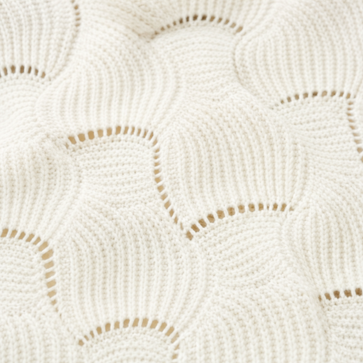 Wavelune – Sweter z dzianiny w falę z otwartymi rękawami
