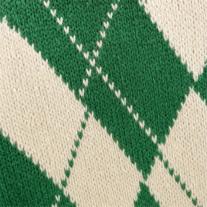 Wrapbella – Sweter Poncho z Kapturem w Wzór Argyle