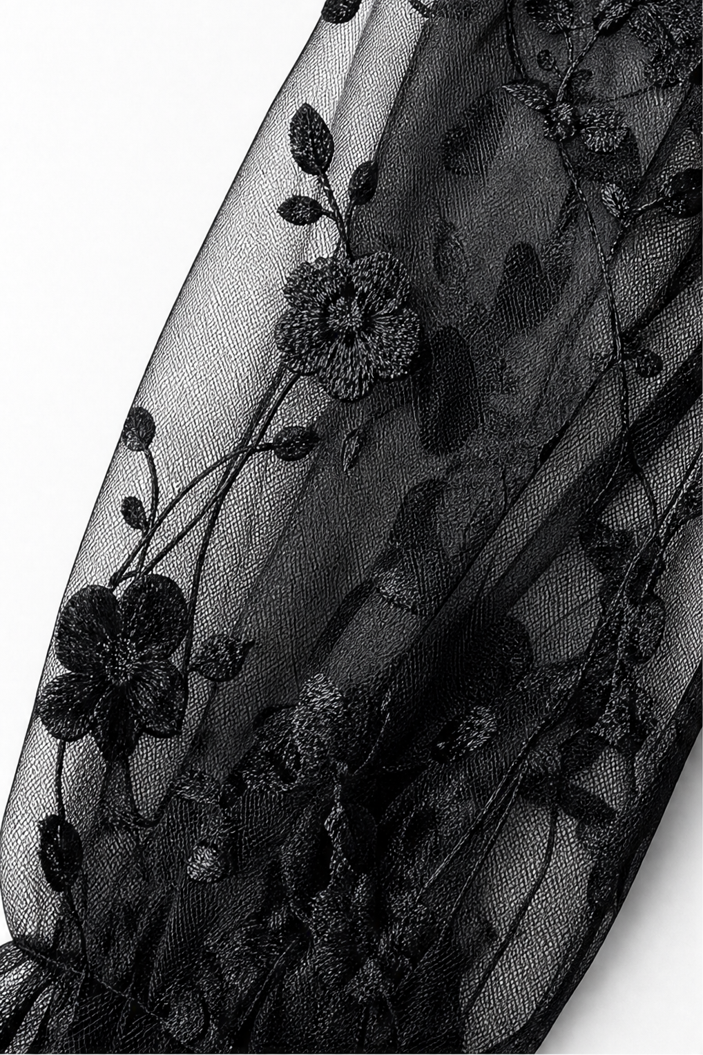 Wearbella – Sukienka maxi z koronkowymi rękawami w kształcie litery A