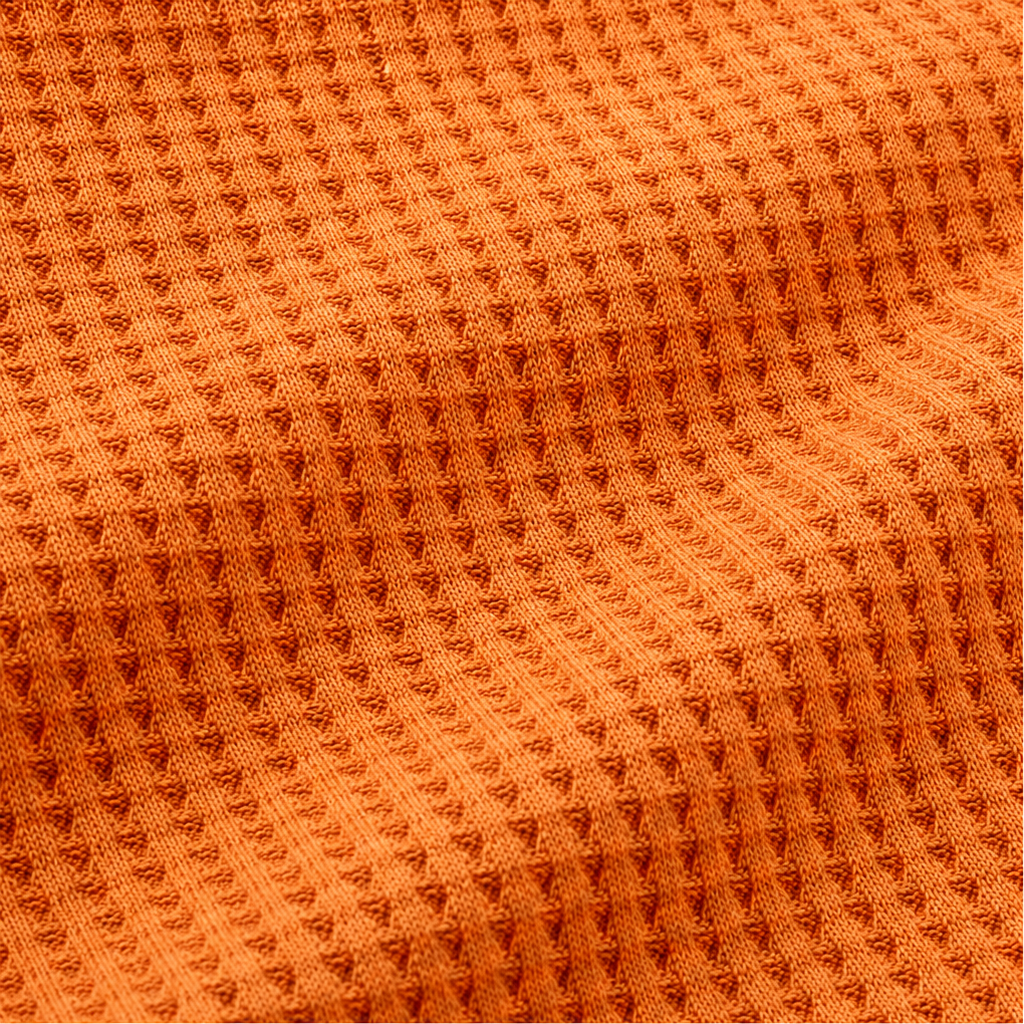 Waffelou – Oversized top z dekoltem w serek i kołnierzykiem