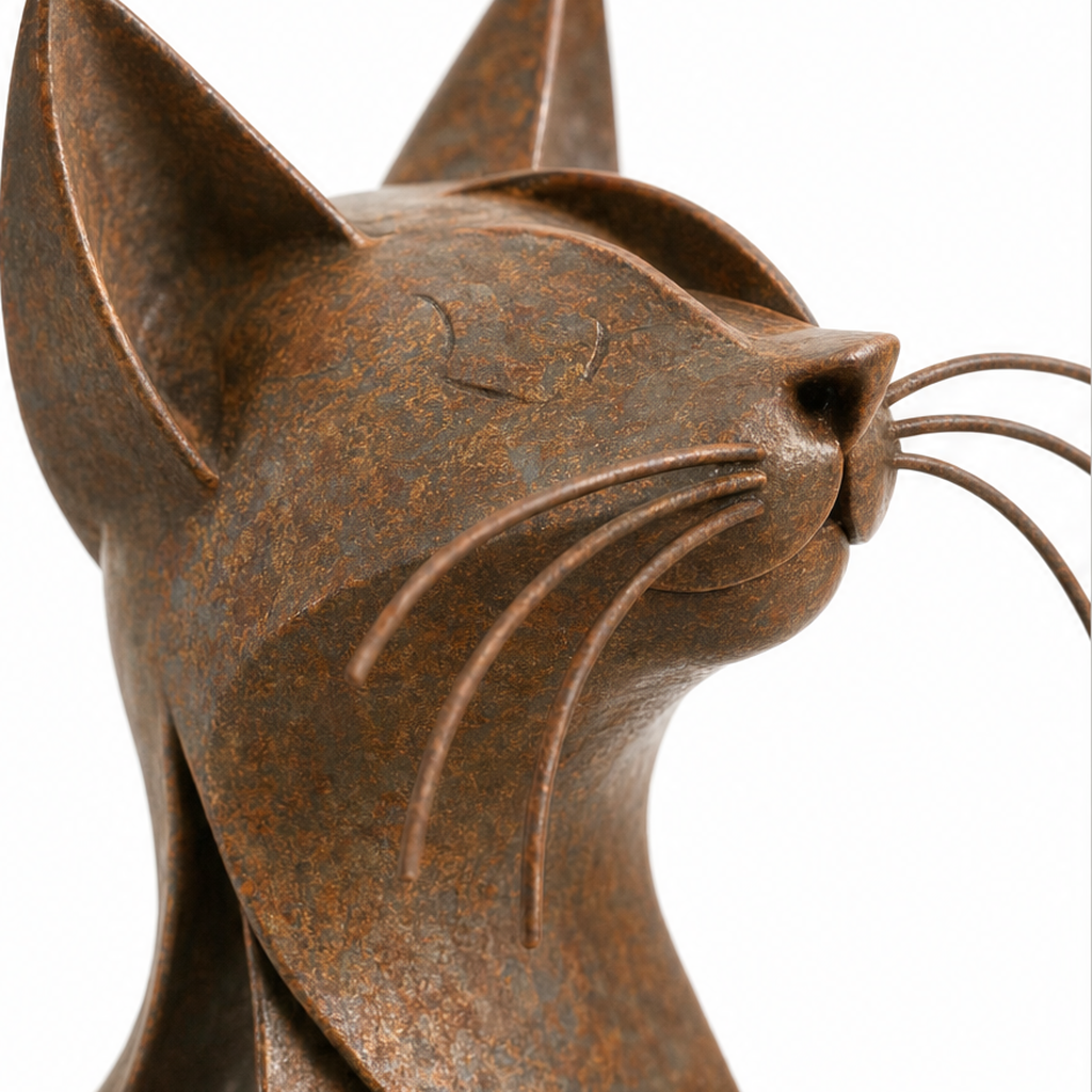 Maine &amp; Muse – Figurka metalicznego kota rasy Maine Coon