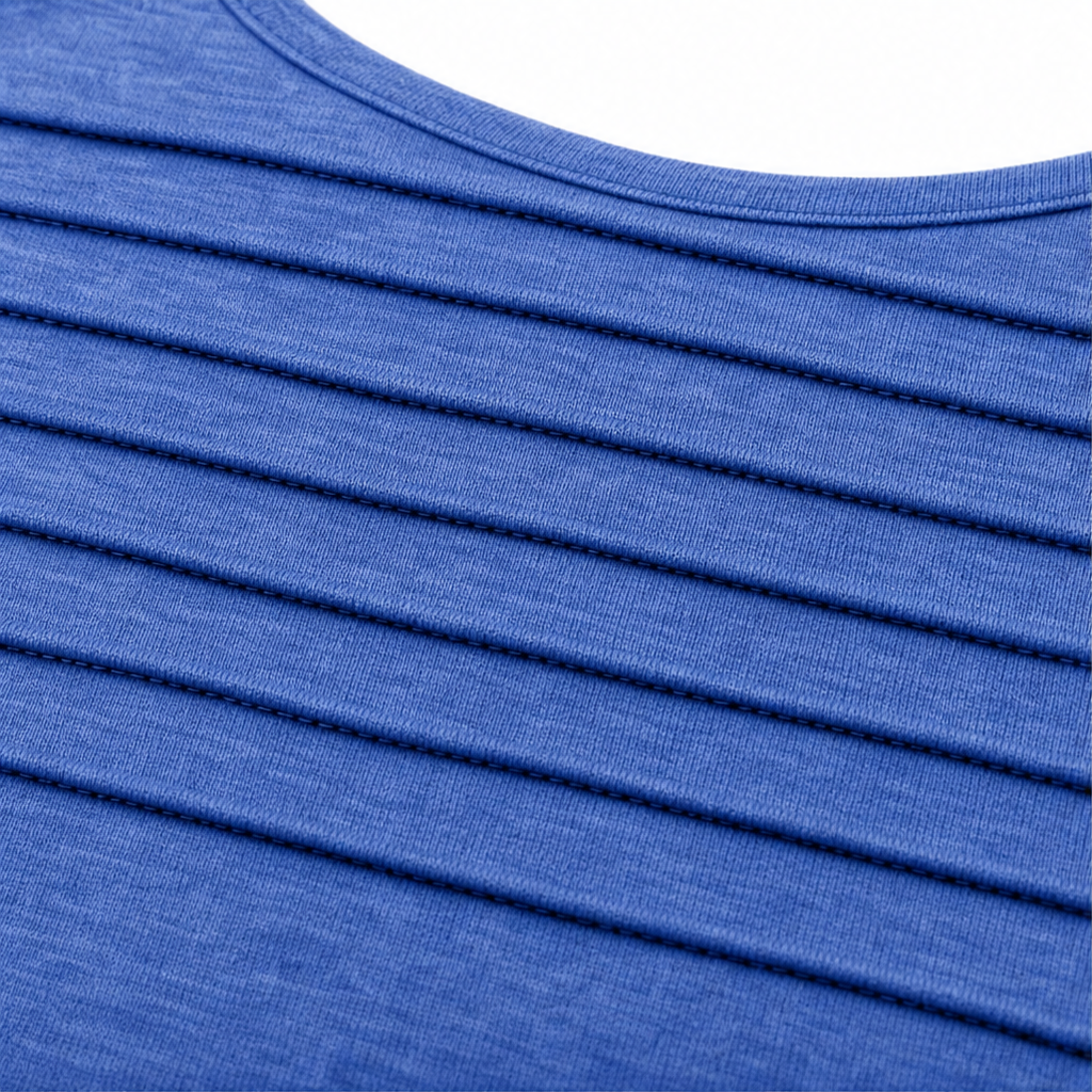 Pleatelle – Casualowy top z plisowanymi rękawami do trzech ćwiartek