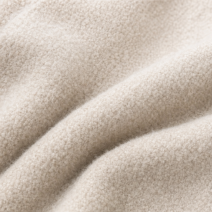 Draperie – Długi płaszcz z wełny z otwartym przodem