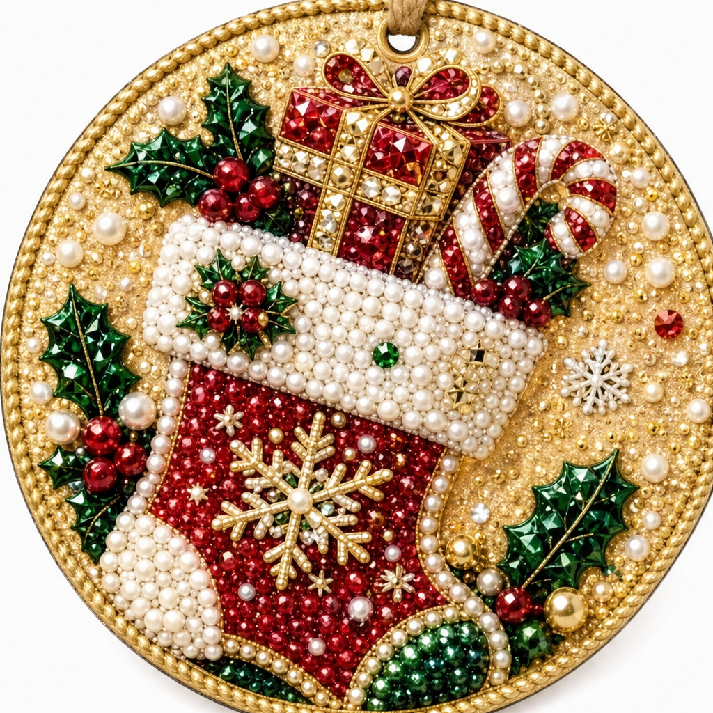 Yulebright – Zestaw ozdób z koralików, 6 sztuk