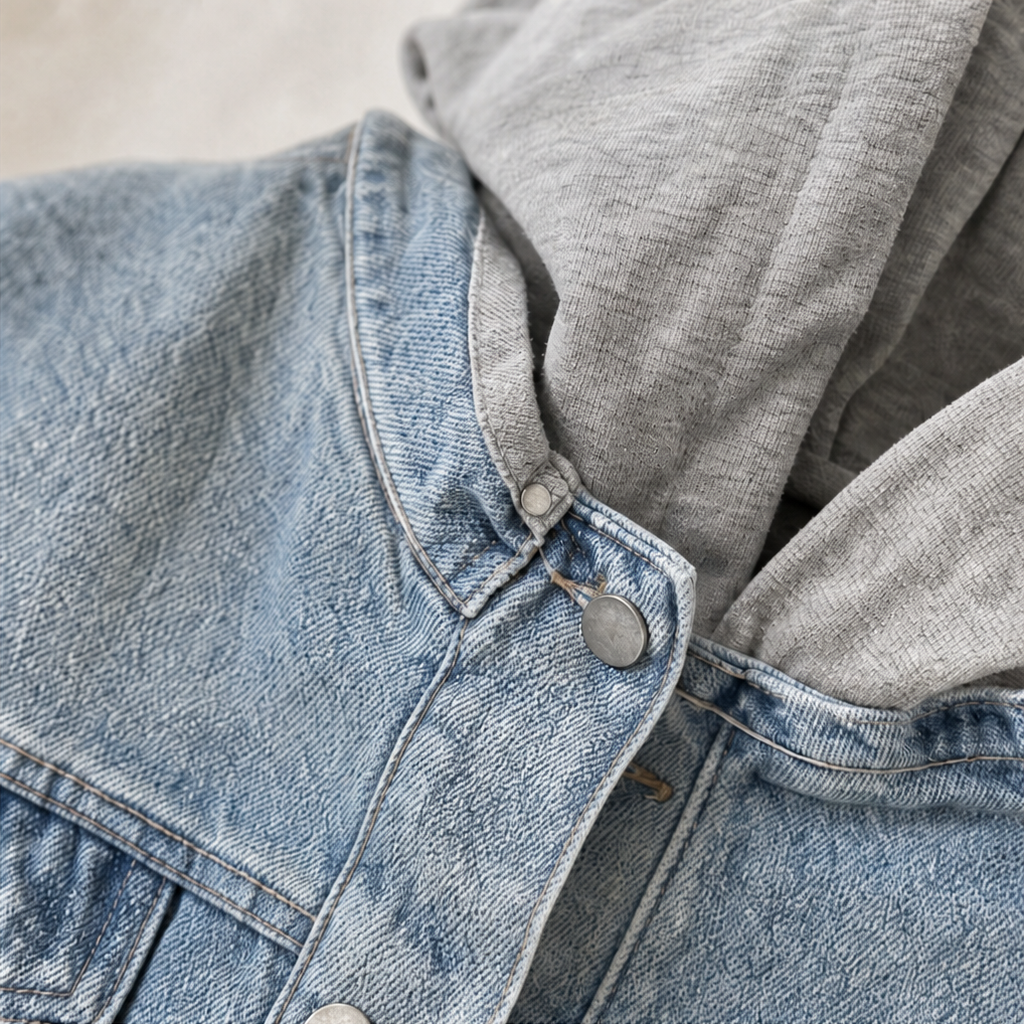 Denimova – Kurtka z kapturem w stylu washed denim