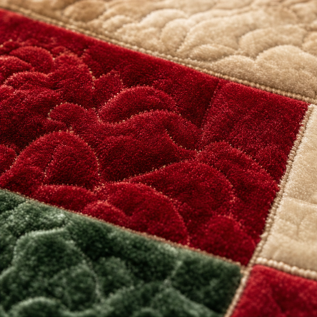 Wesoła Miraż – 3D Swirling Quilted Christmas Rug