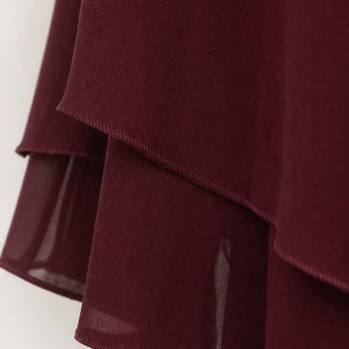 Wearbella – Sukienka z asymetrycznym dołem z chifonu w stylu faux dwuczęściowym