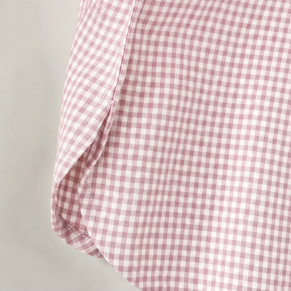 Fauxbourg – Koszula w kratę w stylu retro z luźnym krojem i guzikiem