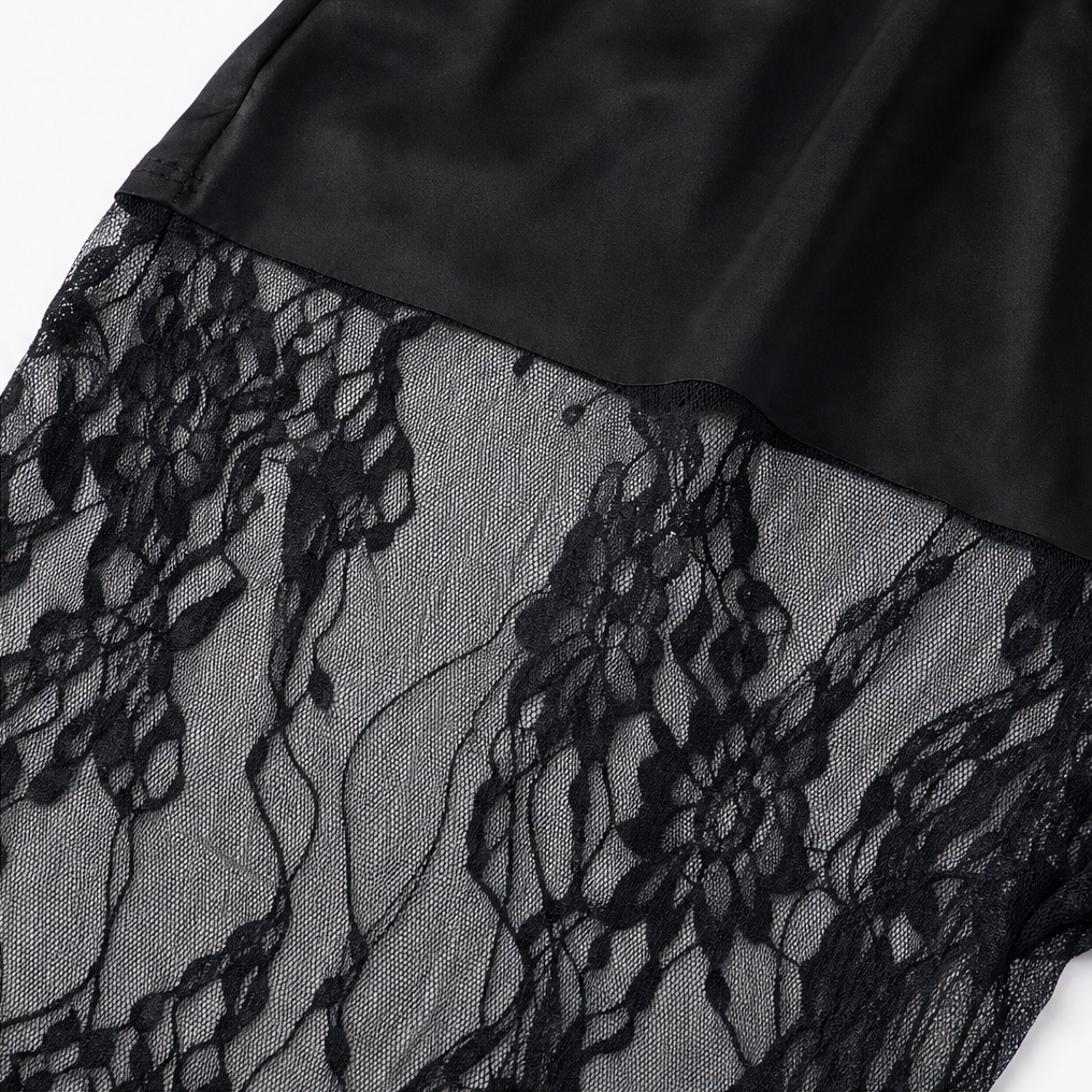 Sheerline – Legginsy z koronką w kwiaty z przezroczystą nakładką