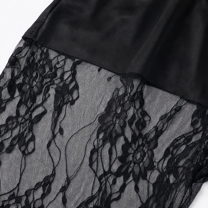 Sheerline – Legginsy z koronką w kwiaty z przezroczystą nakładką