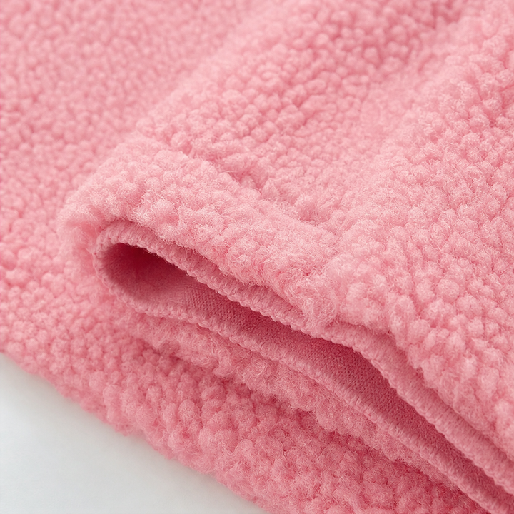 Cozelle – Pluszowa Kurtka z Kapturem w Rozmiarze Oversized z Zapięciem na Zamek